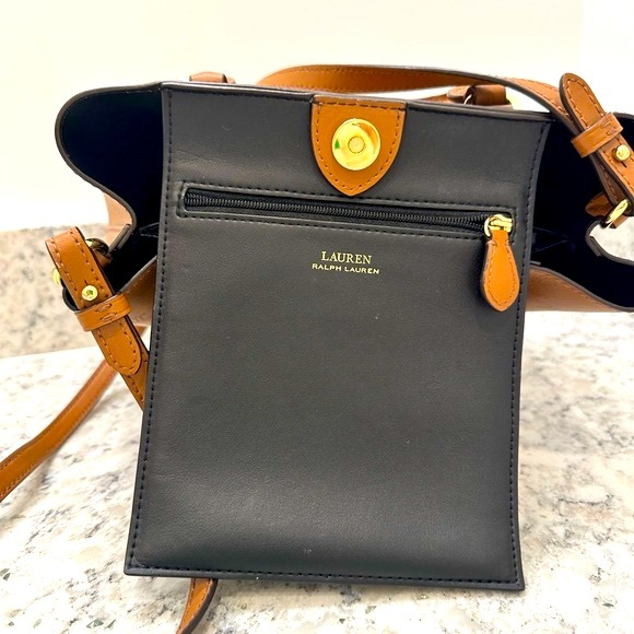 Ralph Lauren Perforated LRL Monogram Top Handled W Removable Long Shoulder Strap - Picture 11 of 14